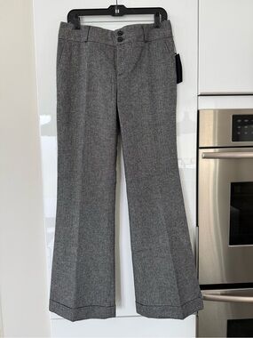 Banana Republic Martin Herringbone Gray Wool Blend Pants Size 10 NEW!